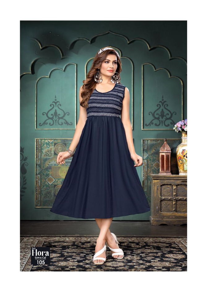 New Flora Gown Cal By Trendy Party Wear Kurtis Catalog